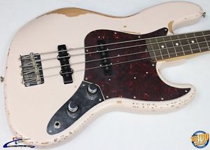 Fender Flea Jazz Bass w/ Gig Bag, Roadworn Shell Pink, Rosewood FB, NEW! #34925