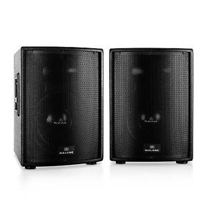 PAR ALTAVOCES PA 30CM (12") 1600W POTENCIA 2X ALTAVOZ CAJA BAFLE AUDIO CONCIERTO