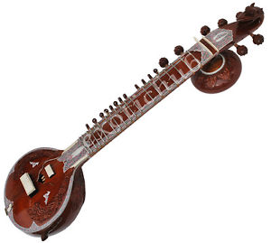 SURBAHAR WITH FIBER CASE~SITAR~DESIGNER TUN WOOD~SUR BAHAR~SWARBAHAR~GREAT SOUND
