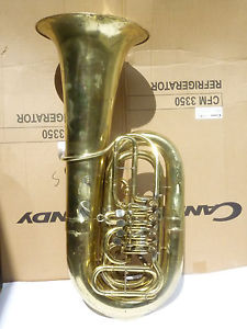 German Bb Tuba C.A.WUNDERLICH-4 rotary valves/Deutsche B-Tuba mit 4 Drehventilen