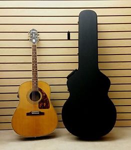 GREAT CONDITION EPIPHONE MASTERBILT AJ-500RE, SOLID WOODS, eSonic2 PREAMP W/CASE