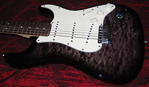 2016 Fender Deluxe Custom Shop Stratocaster AAAA Quilt/Birsdeye Trans Ebony RW