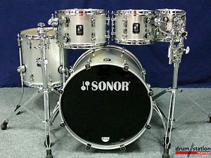 Sonor ProLite Shellset in "Silver Sparkle"  -  20,8,10,12,14"