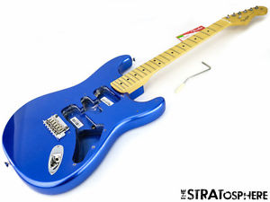 American Standard Fender Strat BODY HARDWARE NECK+TUNERS Stratocaster Blue Maple