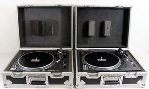 Technics SL-1210MK2 Turntables Pair W/ Hard Case Dual Voltage 110~127/220~240V