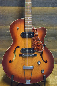 Godin 5th Ave CW Kingpin II Cognac Burst "SF" Elect. Guitar with Case #15222158