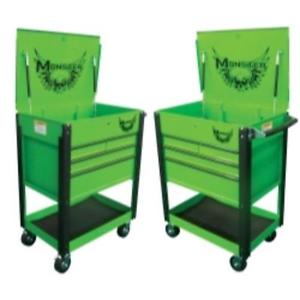 Monster ISS3304G 2 Pack 4 Drawer Monster Cart With Bumpers