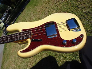 1965 Fender P Bass Precision Vintage Olympic White Lefty Left Handed