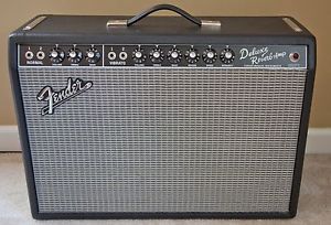 Fender Vintage Reissue '65 Deluxe Reverb Guitar Combo Black w/ Footswitch