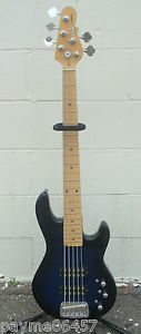 G&L L2500 Tribute 5 String Electric Bass Guitar Blueburst Full Maple Neck