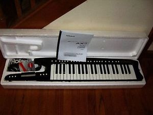 BEAUTIFUL ROLAND AX-1 AX1 , AX 1 KEYBOARD KEYTAR w/MIDI/CASE/STRAP/PLUS!