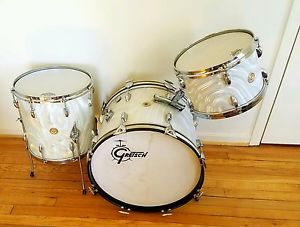 Vintage 60's Gretsch Progressive Jazz Drum Set Round Badge Era 12 14 20