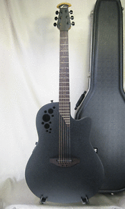 Ovation U.S.A Elite 2078TX-5 Black, 2008, EX. condition guitar w/HC