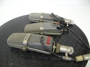 3PCS SET VINTAGE SONY C-38B FOR PARTS OR REPAIR MICROPHONE MIC SOLD AS IS