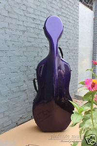 4/4 New Cello case Hard Case Carbon Fiber Purple New Strong Light#10
