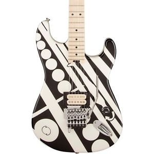 NEW EVH Striped Series Circles Electric Guitar - Maple Fretboard
