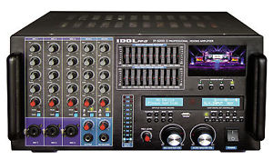 IDOLpro IP-6000 II Bluetooth/HDMI/Record/LCD/10 Band EQ 8000W Mixing Amplifier