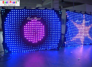 P10cm 2x3m led video curtain screeb DMX/SD motion drape dj backdrop booth shows