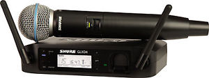 Shure GLXD24/B58 Rechargable Handheld Wireless System w/ BETA58 Mic