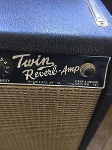 VTG 65 Fender Twin Reverb Amp 100% Original Blackface FEI Pre-CBS Works Perfect