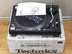 Technics SL-1200mk5 Black Direct Drive DJ Turntable Perfect work w/Original Box