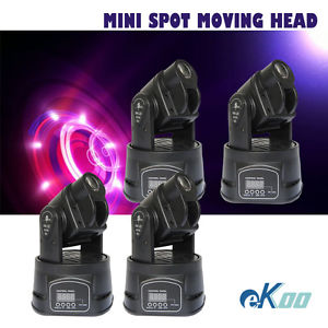 4PCS! 15W LED Mini Spot Moving Head Stage Light DJ Club Party American