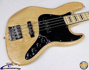 Fender Deluxe Active Jazz Bass w/GB, Natural Ash Finish, Maple FB, NEW! #36250-1