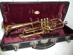 RARE York "Air Flow" Cornet Brass Horn unique shape Made between 1938-40 120740