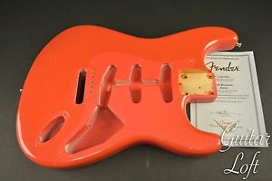 2000 Fender Custom Shop  Stratocaster Body, COA, Neck Plate & Screws Fiesta Red