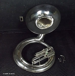 King BBb Sousaphone 2350  Silver Plated With Neck & Bits  #4 Chemical Cleamed