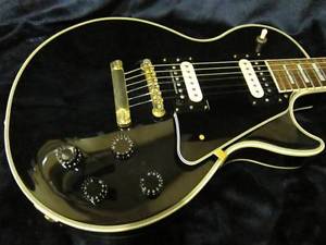 Very Good! Epiphone LPC-80 Les Paul Custom Guitar Black Made in Japan Duncan PU
