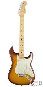Fender American Elite Ash Stratocaster Guitar in Tobacco Sunburst - 0114002752