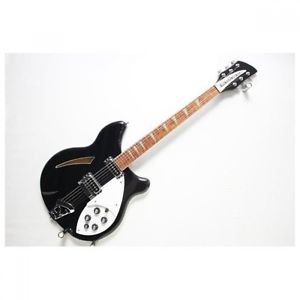 RICKENBACKER 360 Black Maple body Used Electric Guitar with Hard Case From Japan