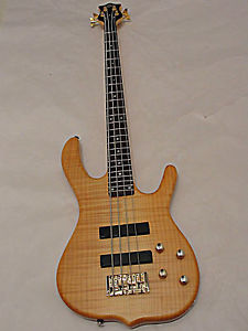 KEN SMITH DESIGN KSDB4 BURNER DELUXE 4 STRING ELECTRIC BASS GUITAR FLAME TOP NAT