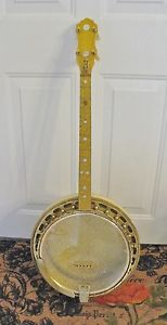 Tenor Banjo - 4 strings - Gold - Custom Made -One of a Kind - with 20 frets
