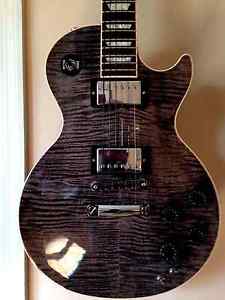 Gibson AAA Flame Custom Blackwater Les Paul Piezo 13 pin synth access.