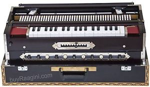 Harmonium Harmonium 3 Reeds,11 Scale Changer,11 Stop-Dark Mahogany By Dorpmarket