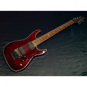 SCHECTER AD-C-7-FR-HR/SN/BCH Red w/soft case F/S Guiter Bass From JAPAN #J58