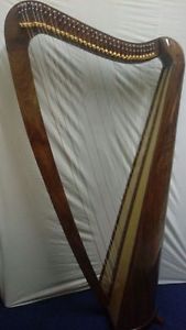 New Beautiful Professional 34 String Lever Harp with Round Sound Box Rossewood