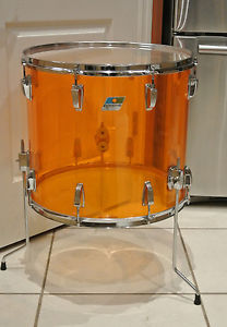 1970's LUDWIG CLASSIC 18" FLOOR TOM in AMBER VISTALITE for BONHAM DRUM SET #G418
