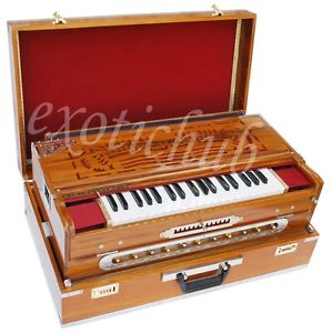HARMONIUM~13 SCALE CHANGER~TEAK WOOD~4 OCTAVES~4 SET REEDS BASS/MALE/MALE/FEMALE
