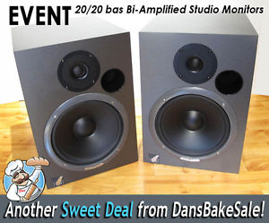 Event 20/20 bas Bi-Amp Studio Speakers Monitors Pair in Excellent Condition!