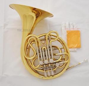 Professional Gold Lacq Double French Horn F/Bb 4 Key 0.469''Bore with Case