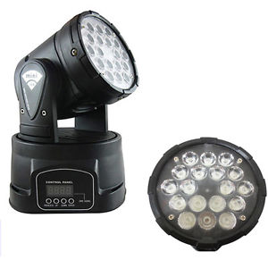 4 Qwash RGB Pro LED Mini Moving Heads Club DJ 18×3W  4PCS