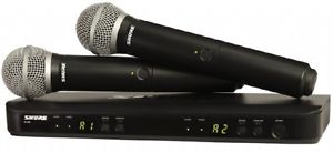 Shure BLX288/PG58 Dual Handheld Wireless System, H10 Band, Microphone, Brand NEW