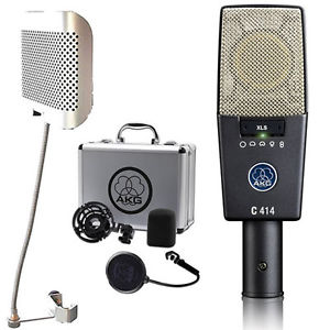AKG C414XLS Studio Condenser Mic FREE Post Audio ARF-42 Acoustic Room Filter NEW