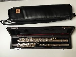 Flute Kakulin, Taiwan "Stone Series", B-Foot, split E, open holes, silver head