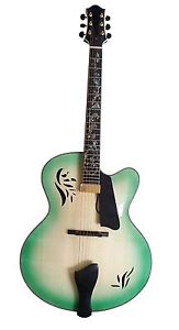 yunzhi fully handmade solid maple wood archtop electric  guitar