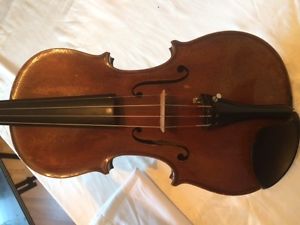 Alte Franz.geige um 1900 mit Zettel S.A. Deroux Rue Geaffroy Paris