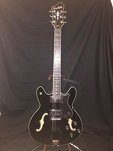 Hagstrom Viking P - Black Gloss Semi-Hollowbody 6-String Electric Guitar, New!